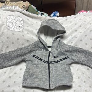 Reebok Kids' Charcoal and Light Gray Hoodie